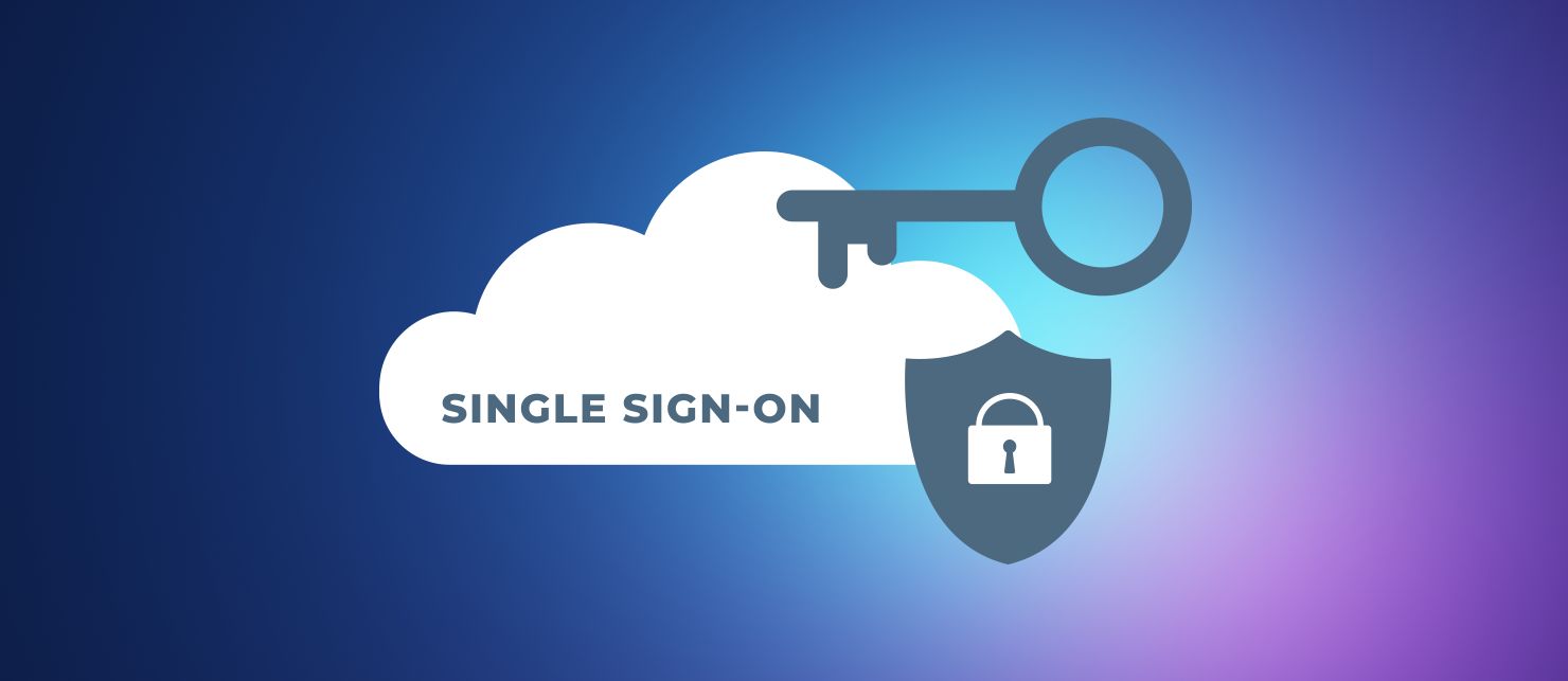 Apple Vision Pro showing a corporate SSO sign-in screen with the user's company logo.